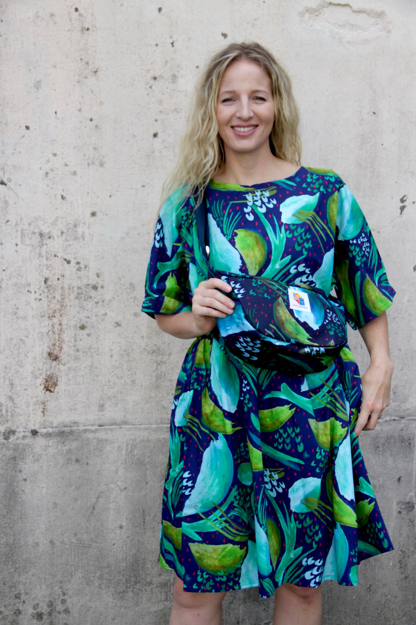 Falling Leaves (Navy) Oversized Dress (SHORT)