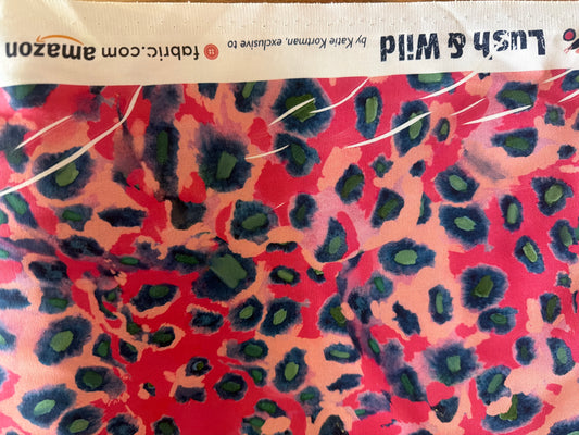 Cotton Sateen- FLAWED ***Pink leopard