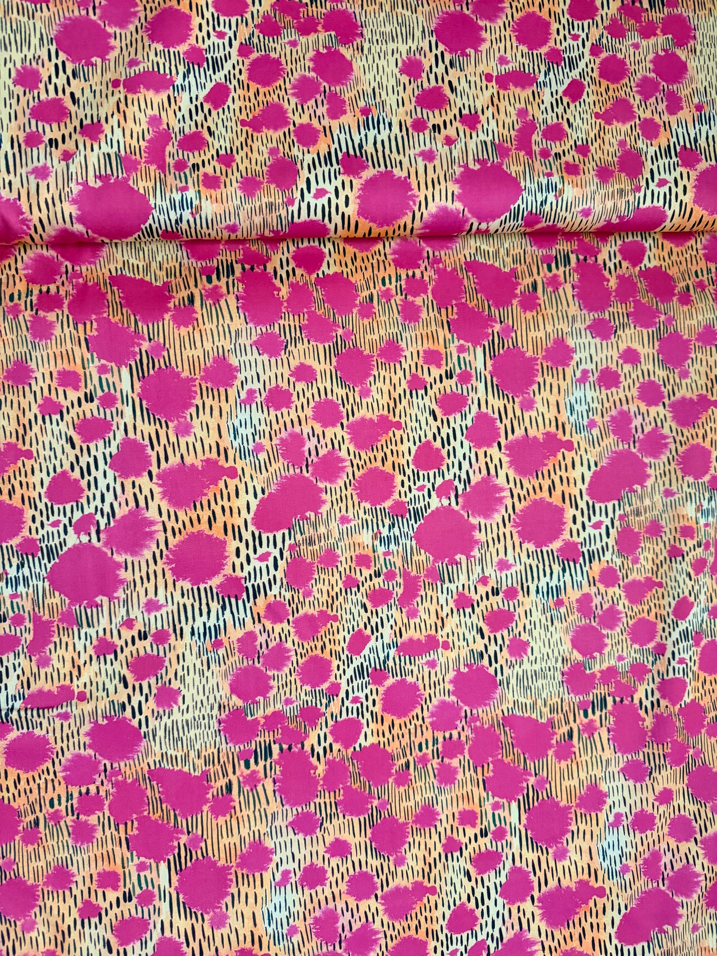 Cotton Sateen- Pink Freckled Wood