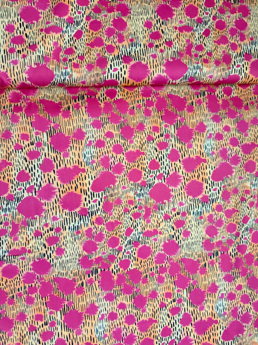 Cotton Sateen- Pink Freckled Wood