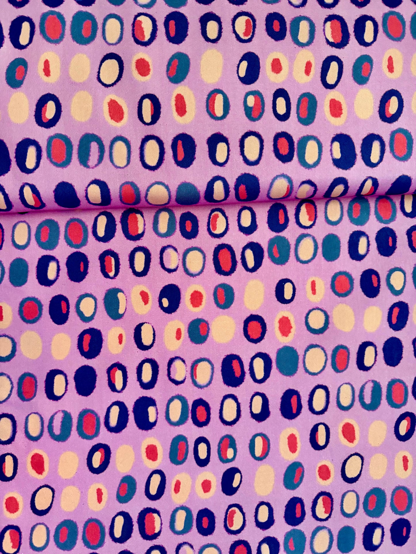 Cotton Canvas - Lilac Dots "Olives"