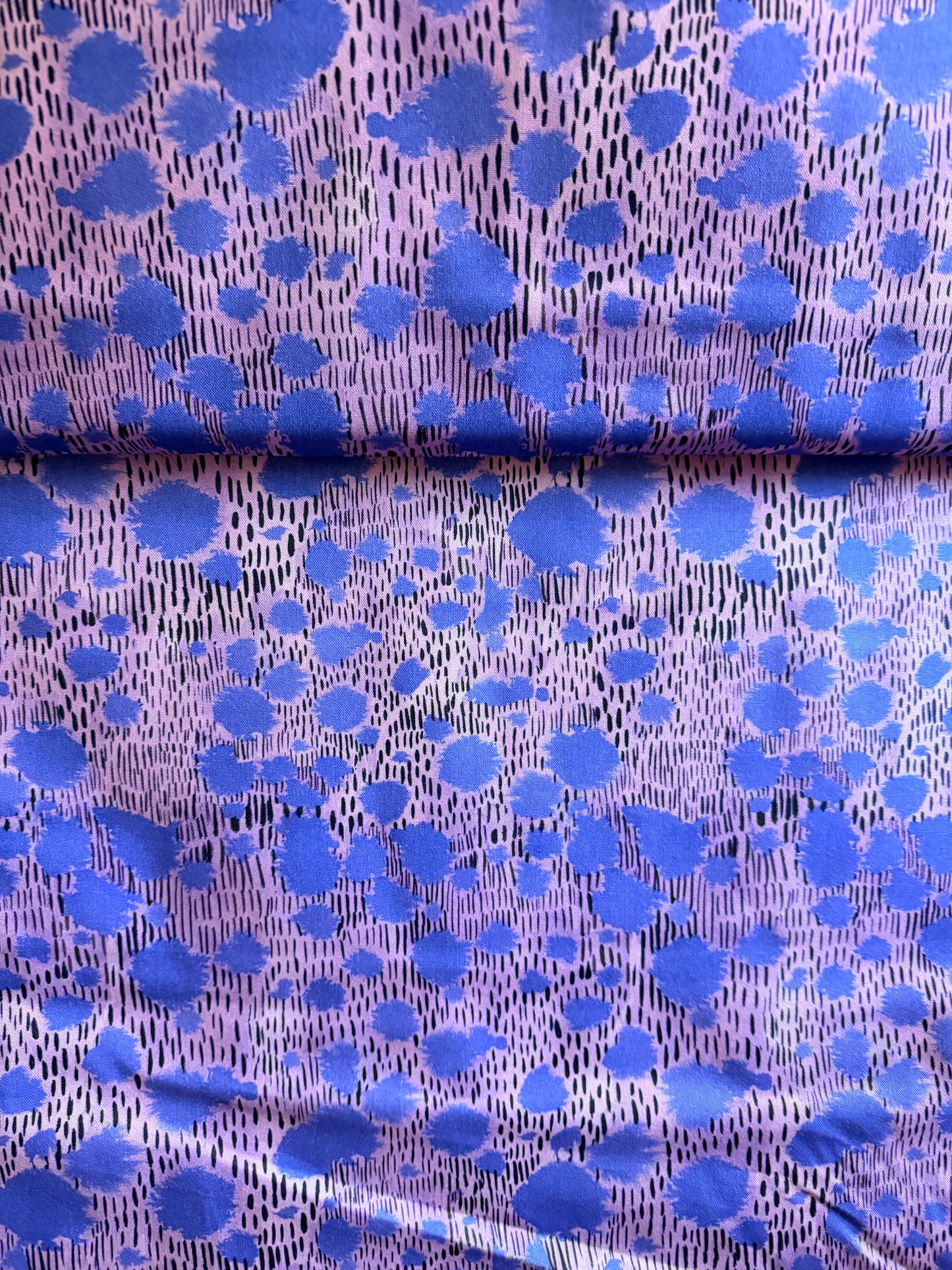 Cotton Canvas - Blue Violet Freckled Wood