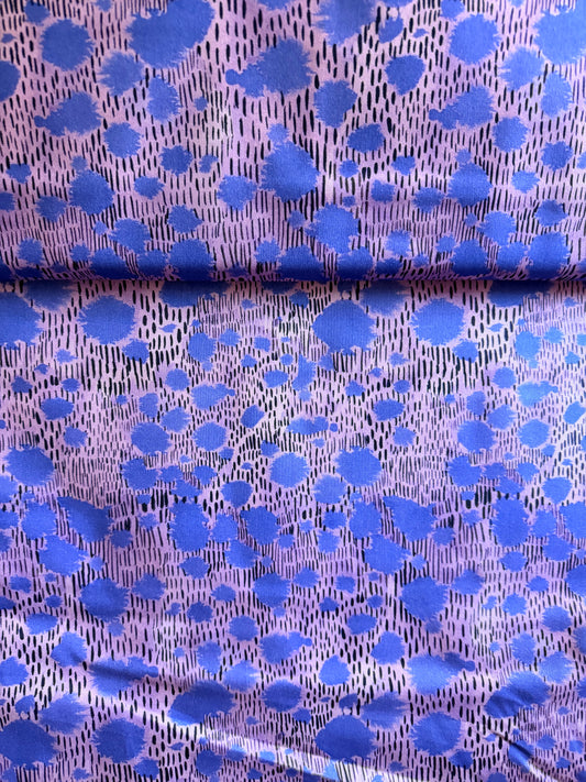 Cotton Canvas - Blue Violet Freckled Wood