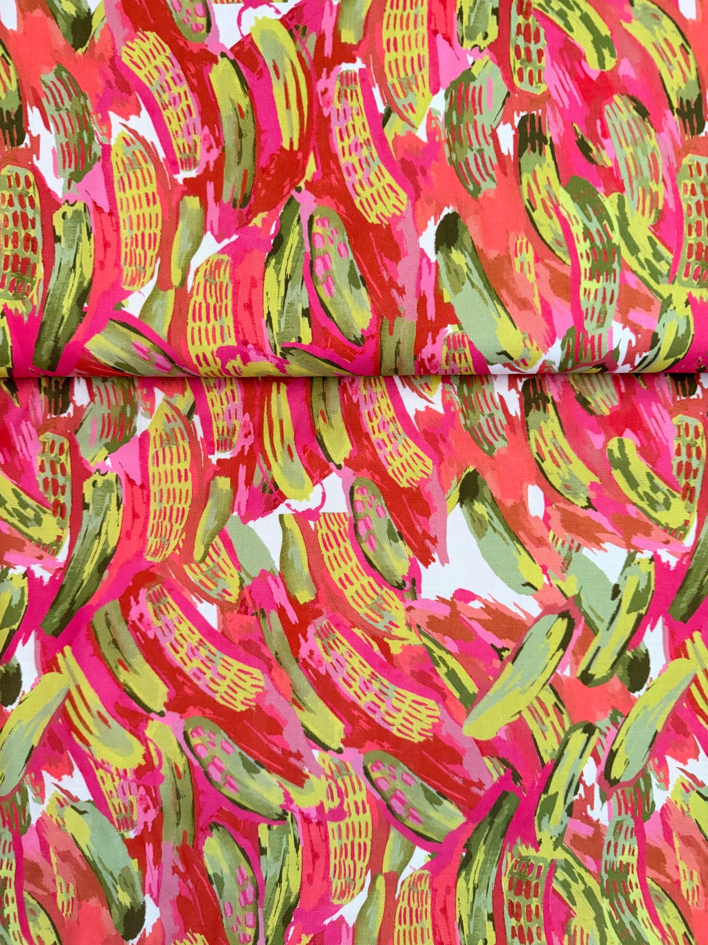 Smooth Double Gauze - Pink Pickles