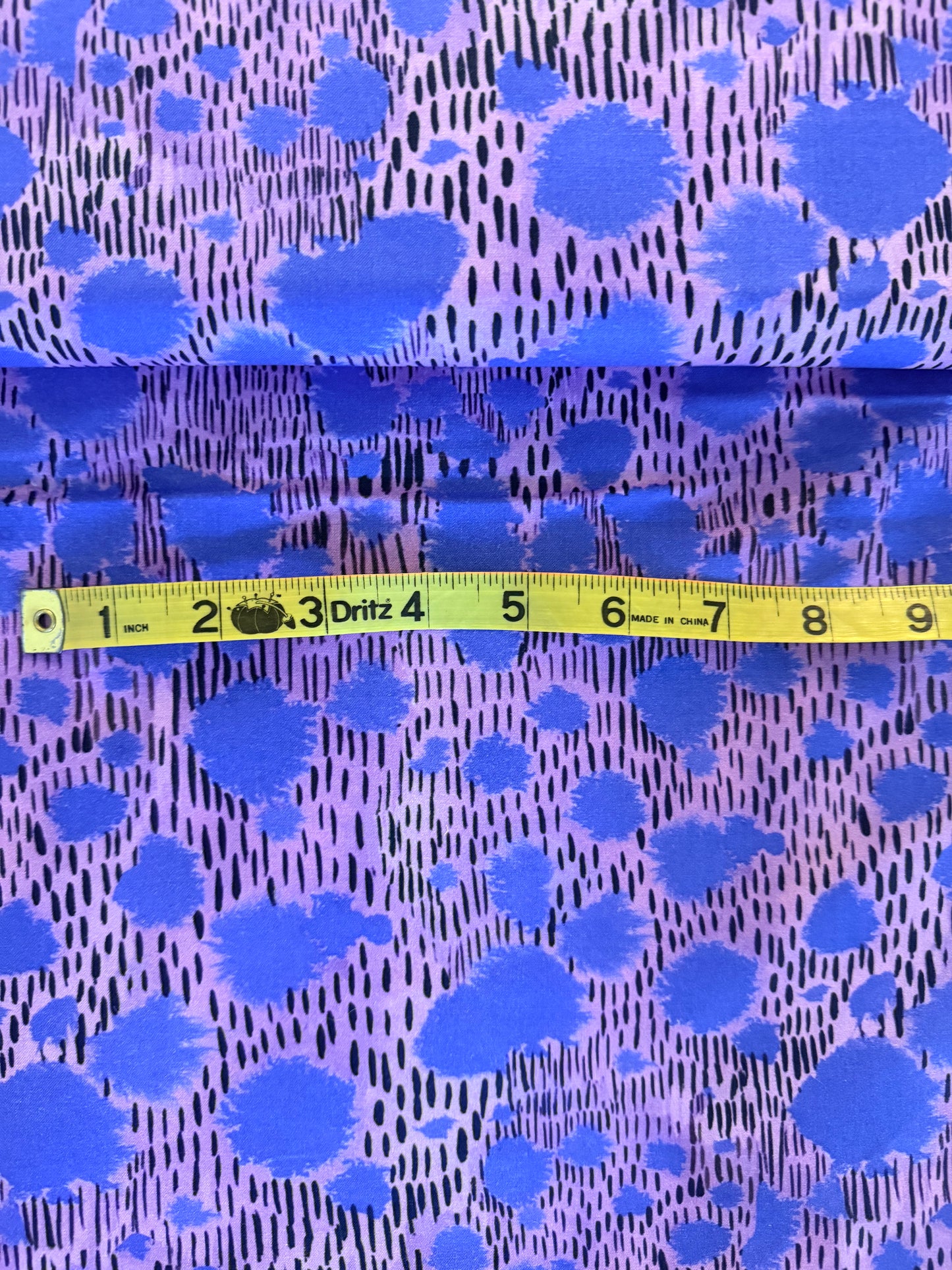 Quilting Cotton- Freckled wood blue and violet